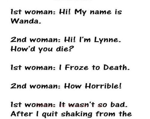 Two ladies swap ‘How I Died’ stories in heaven — and the punchline is priceless