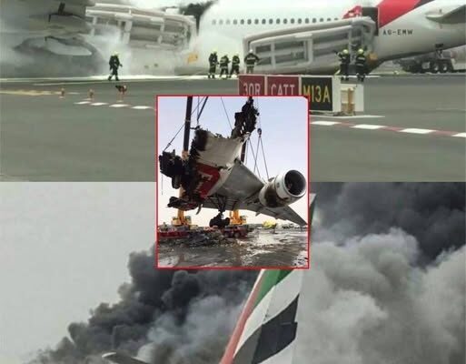 Emirates plane crash-lands with 300 aboard; 1 firefighter killed