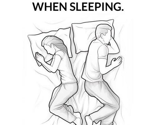 Do you know why a man turns his back on you when he sleeps?