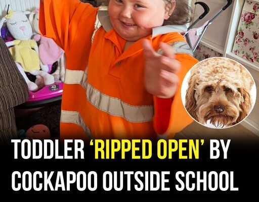 Toddler ‘ripped open’ by Cockapoo outside school