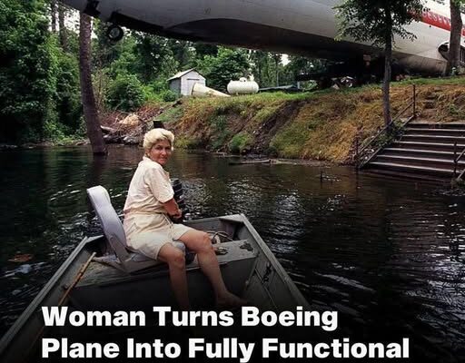 Woman turns a Boeing 727 into her dream home, but wait till you see how it looks inside video in comments