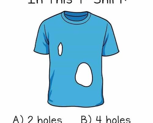 Just 14% Figure Out Correct Number Of Holes In T-Shirt 🤯… See more