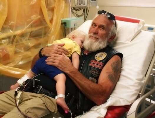 Biker Held The Screaming Toddler For 6 Hours When Nobody Else Could Calm Him Down
